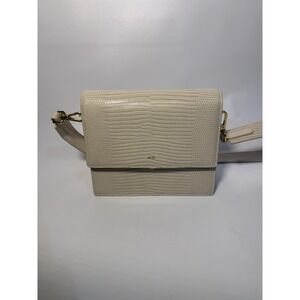 JW PEI‎ Women's Ivory and Gold Lizard Mini Flap Crossbody Bag